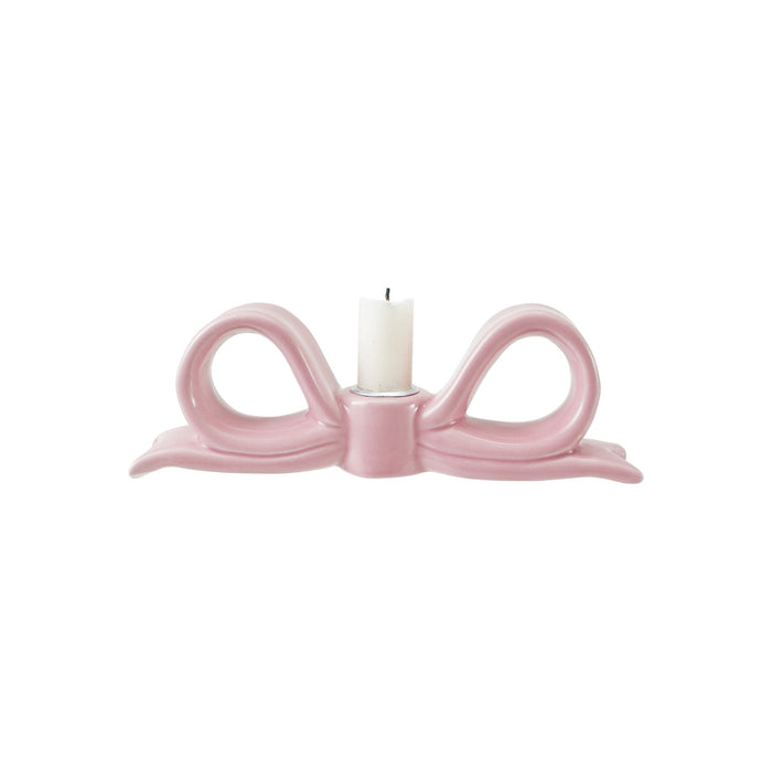 Pink Bow Taper Holder