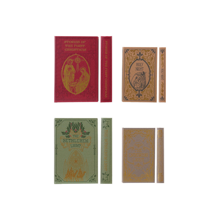 Canvas Book Storage Boxes with Christmas Prints