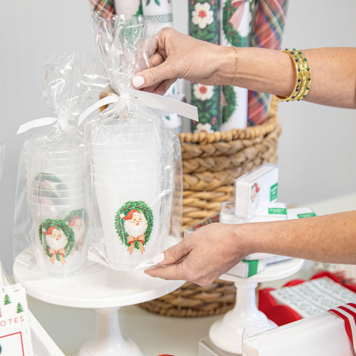 Santa Claus Wreath Cups | Set of 8