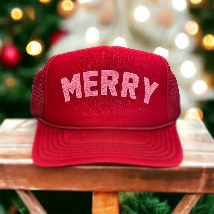 Maroon Merry Trucker Hat