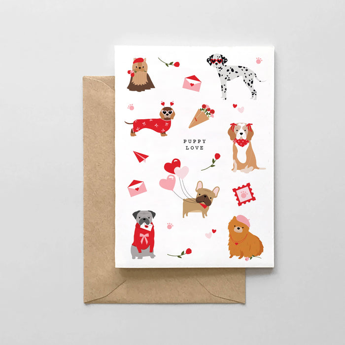 Puppy Love Valentine's Card