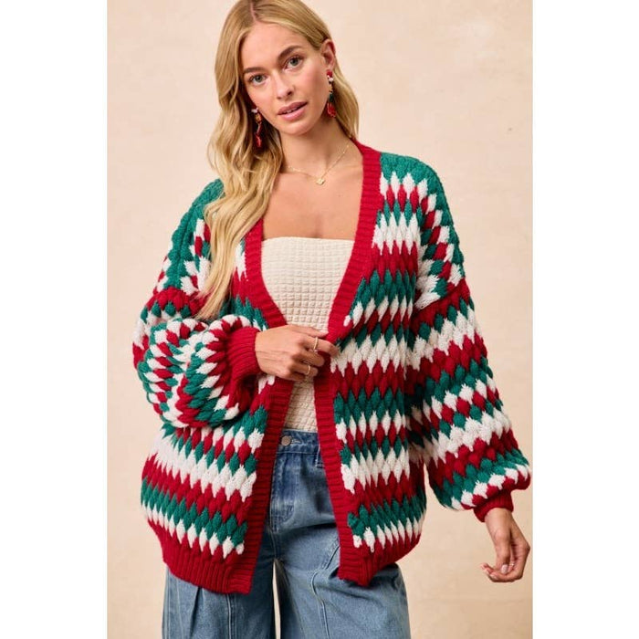 Christmas Textured Cardigan