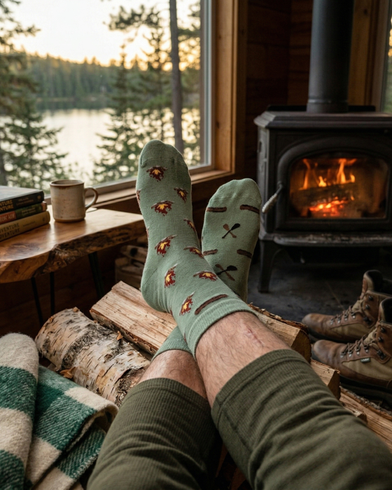 Canoe & Campfire mismatched Men's Sock