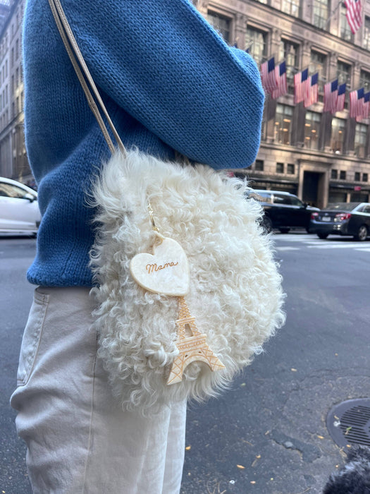 Mama Heart Acetate Bag Charm + Keychain