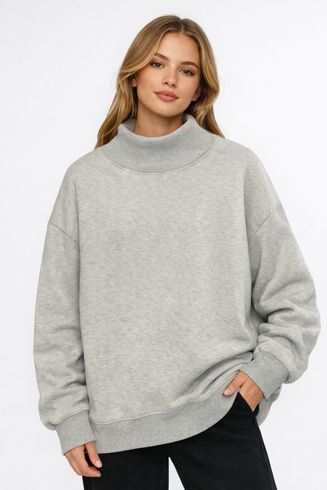 Gary Rocky River Mock Neck Loose Sweatshirt