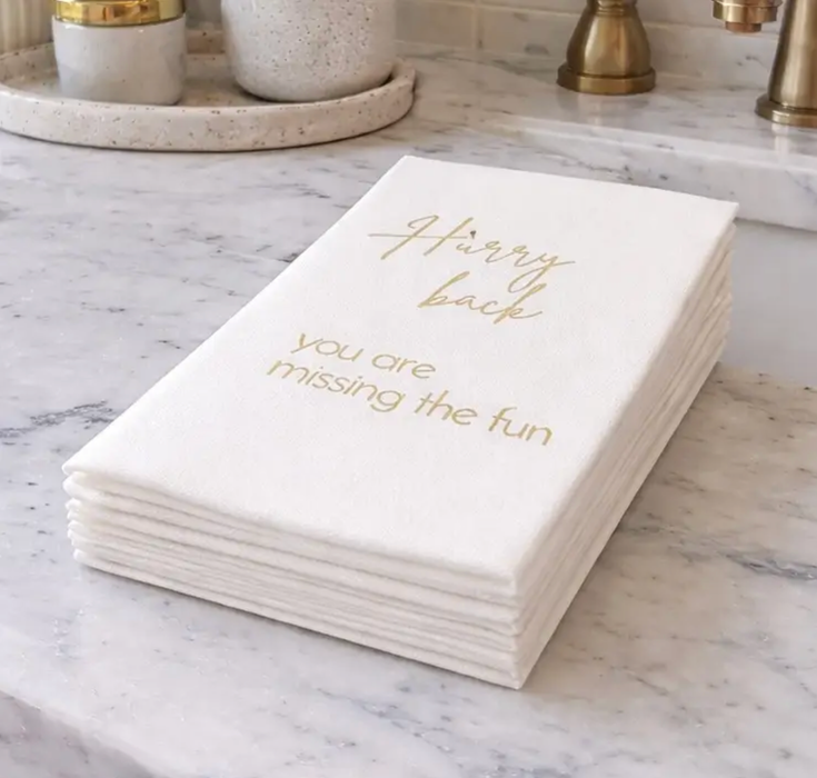 Hurry Back Guest Towels