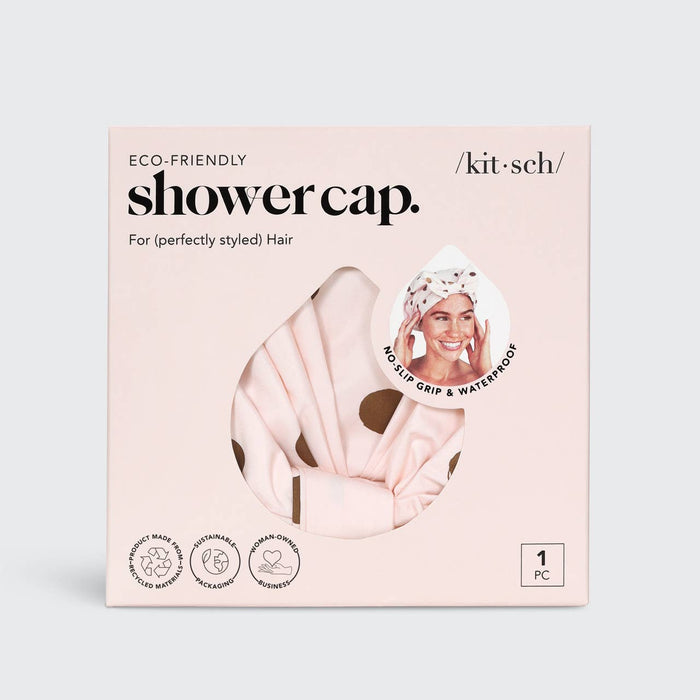 Luxury Shower Cap | Blush Dot