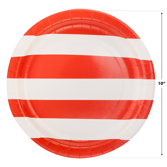 Lady Liberty Red Striped Paper Plate