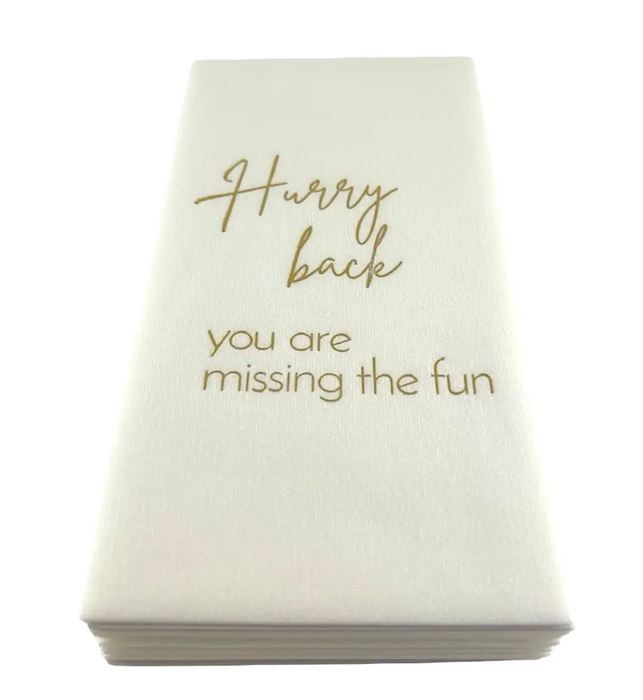 Hurry Back Guest Towels