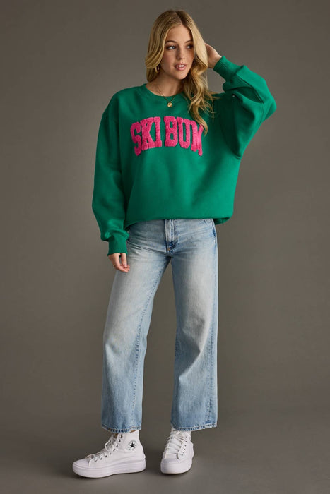 Green Ski Bum Sweatshirt