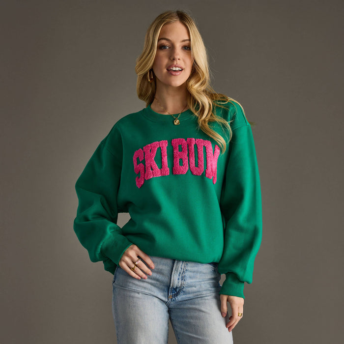 Green Ski Bum Sweatshirt