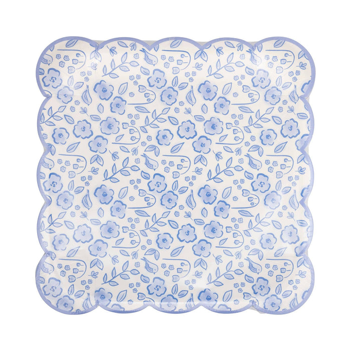 Blue Floral Plate