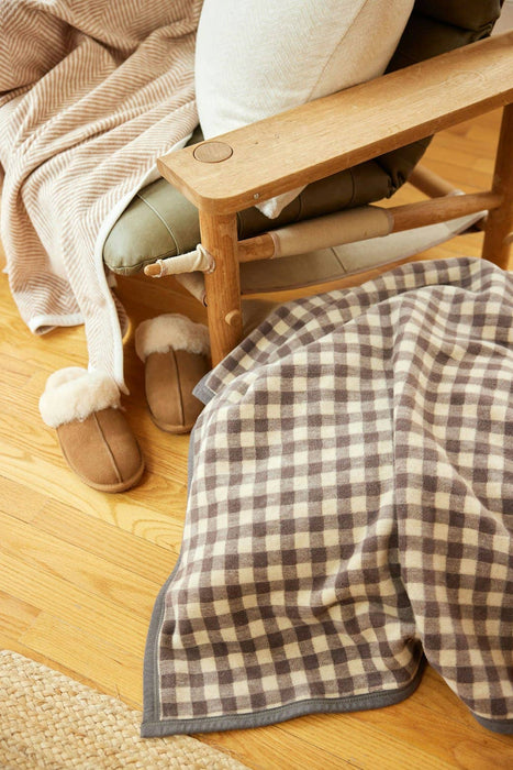 Gingham Mocha Midi Blanket