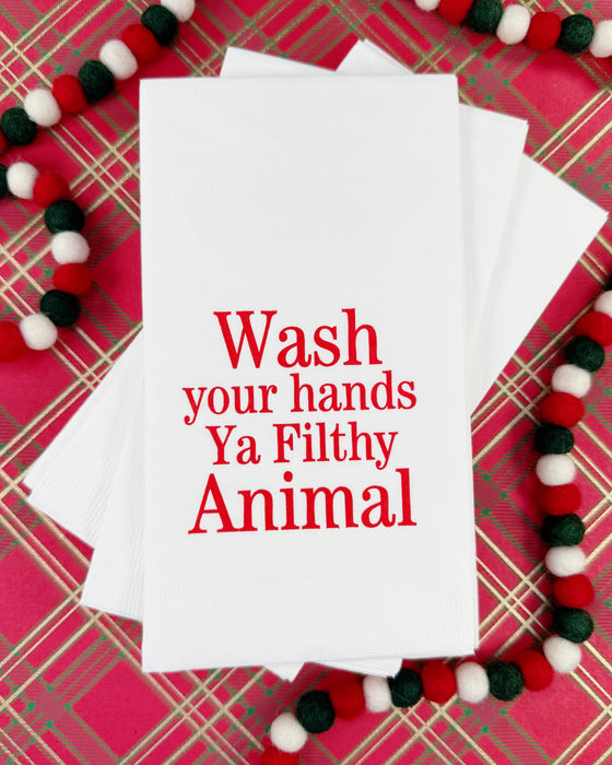 Wash Hands Filthy Animal Guest Towels