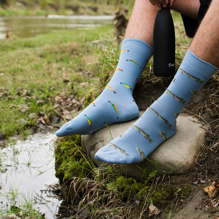 Fish & Lure Mismatched Men's Sock