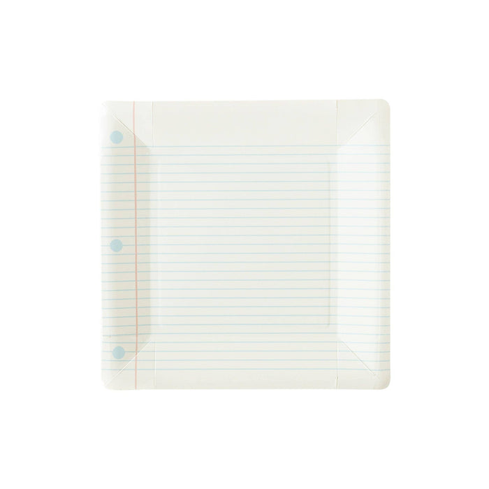 Back To School Notebook Paper Plate
