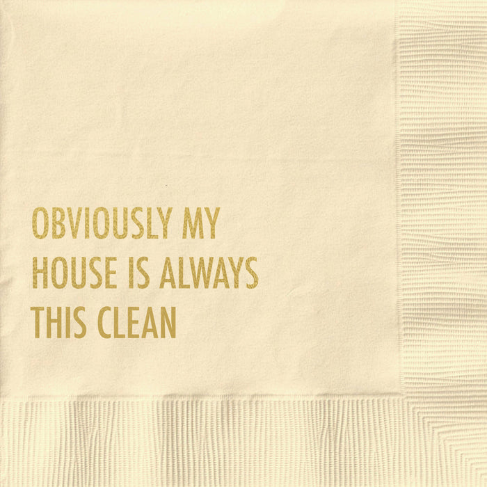 Obviously Clean Cocktail Napkin