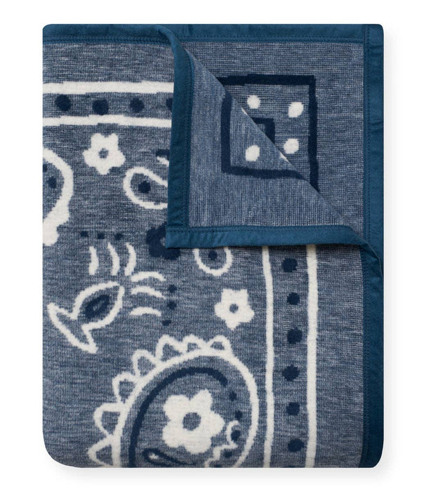 Vintage Blue Bandana Blanket: Original