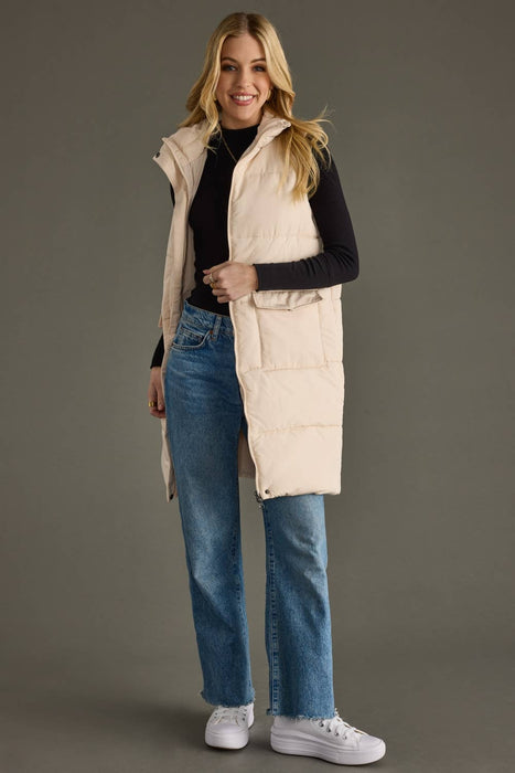 Cream Long Vest