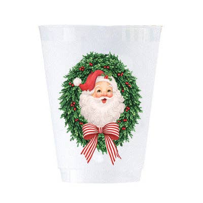 Santa Claus Wreath Cups | Set of 8