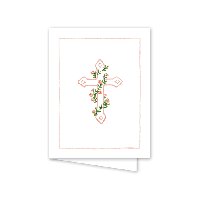 Peach Cross Card