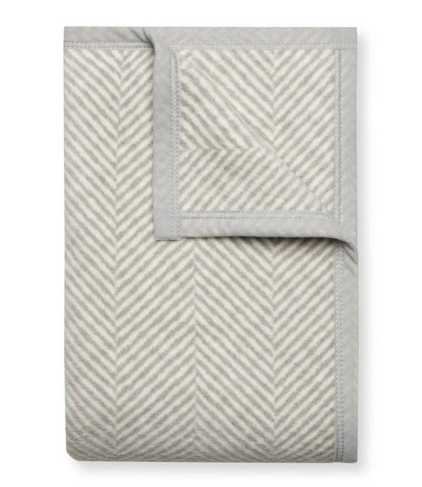 Harborview Herringbone Light Grey Blanket: Original