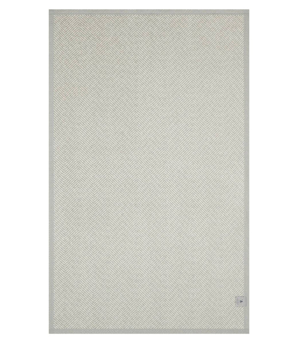 Harborview Herringbone Light Grey Blanket: Family-Size