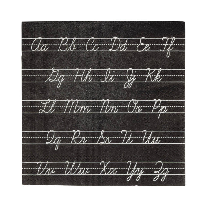 Cursive ABC Cocktail Napkin