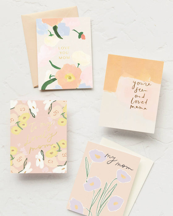 Love You Mom Florals Card