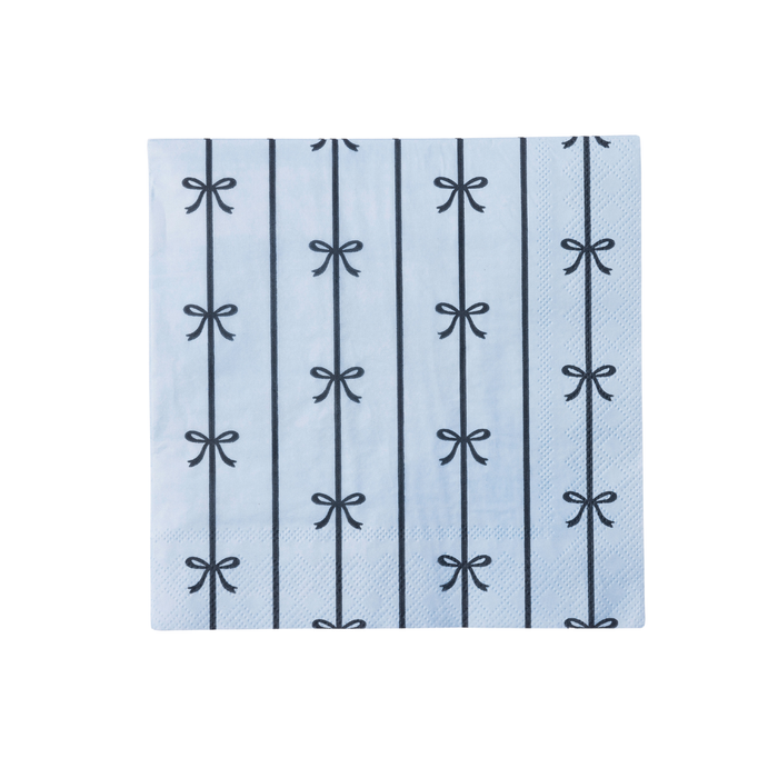 SKY BLUE BOW LARGE NAPKINS