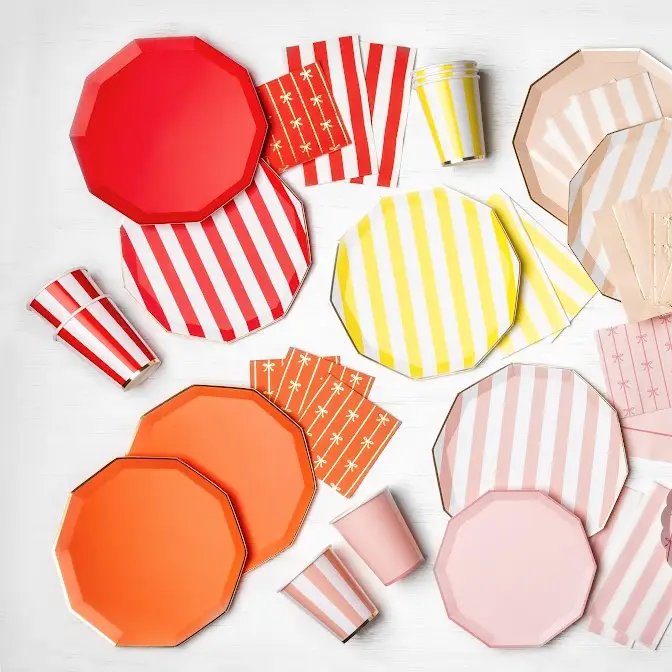 Cherry Red Bow Cocktail Napkins