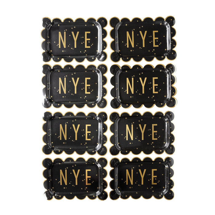Happy New Year NYE Scallop Plate