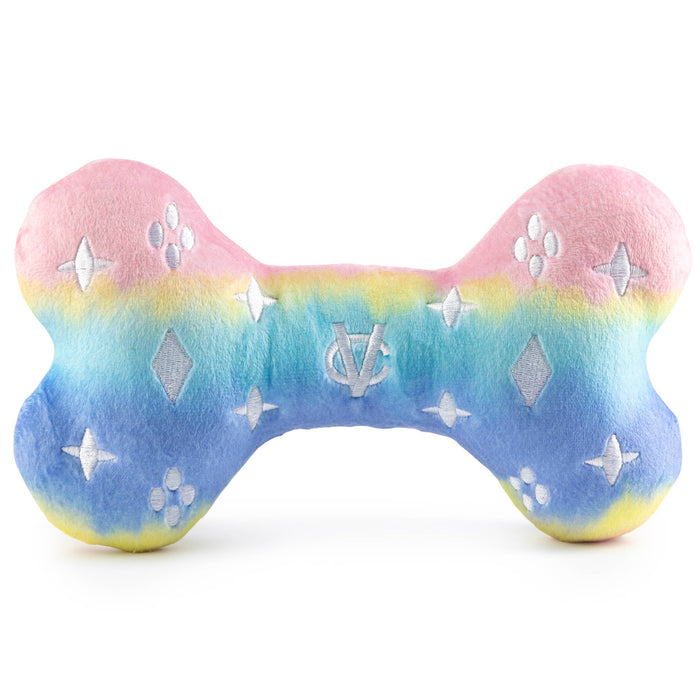 Lg Pink Ombre Chewy Vuiton Bone Dog Toy