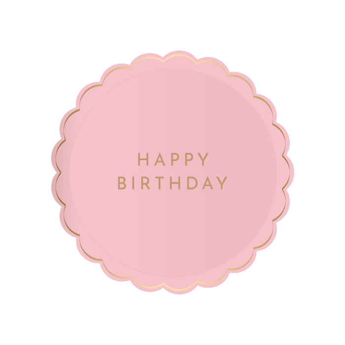 PETAL PINK HAPPY BIRTHDAY SMALL PLATE