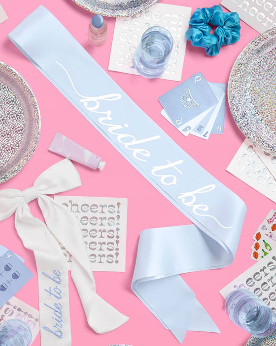 Blue Bride To Be Satin Sash