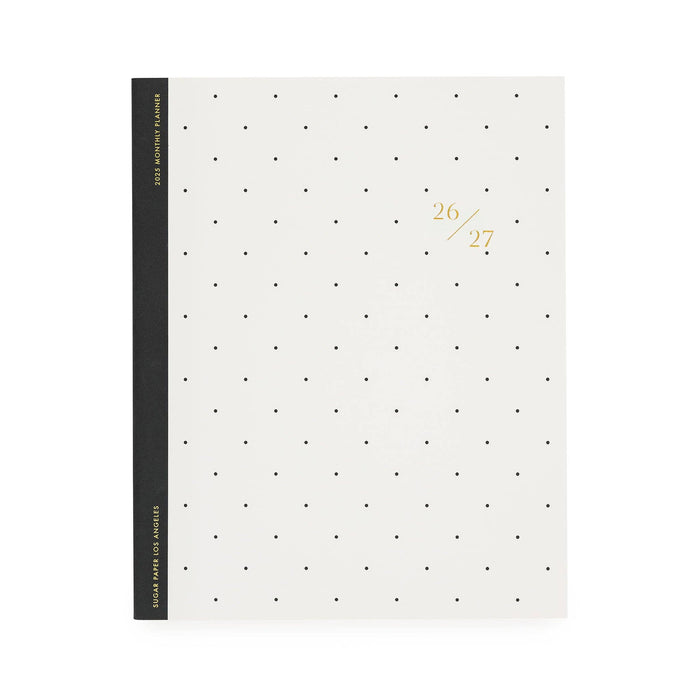 2026-2027 Black Swiss Dot Monthly Academic Planner