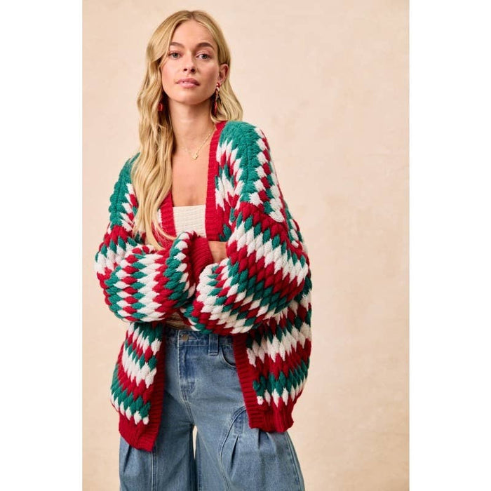 Christmas Textured Cardigan