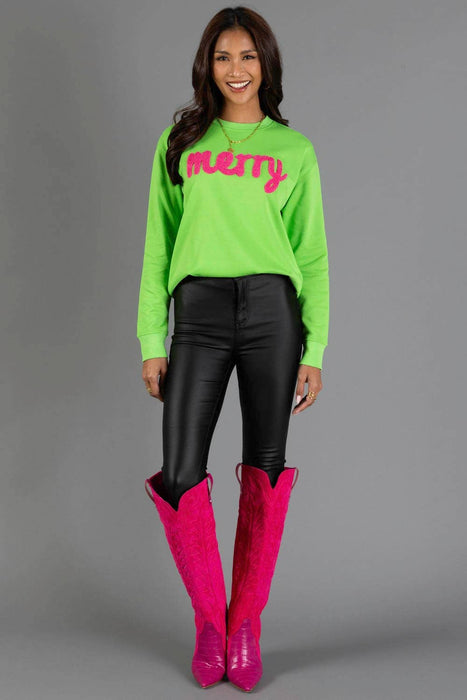Green Merry Sweatshirt