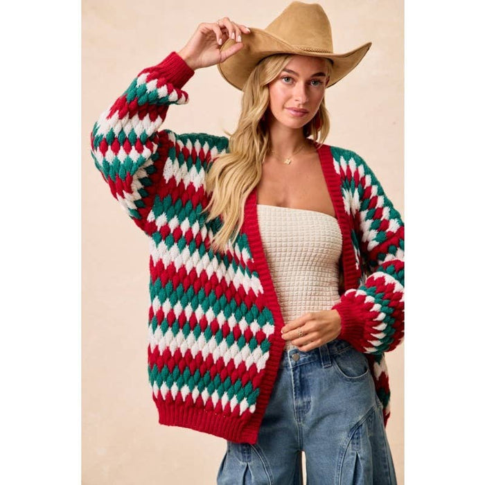 Christmas Textured Cardigan