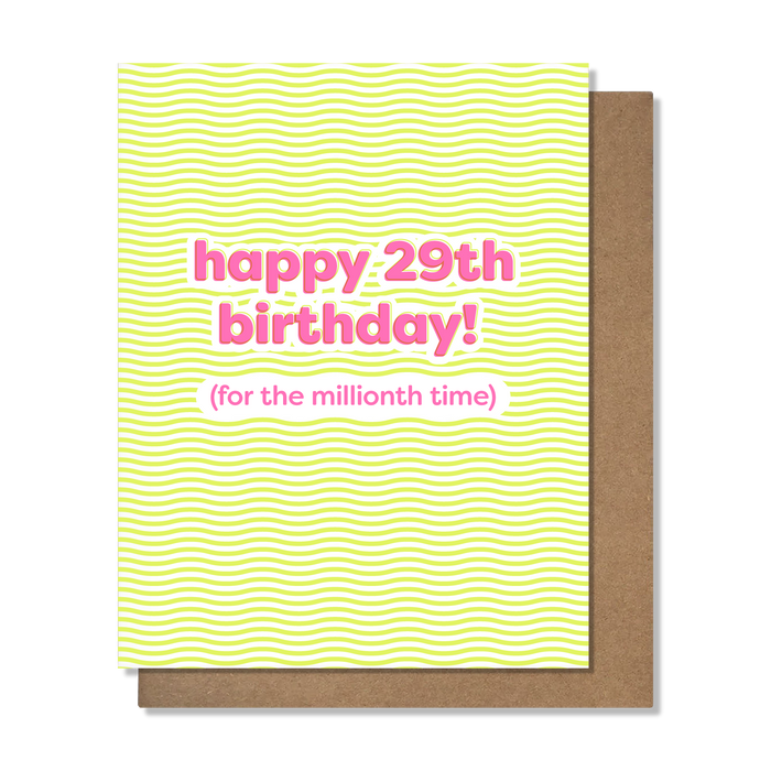 29th Bday Birthday Card