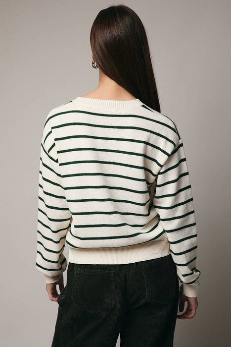 Cream Stripe Sweater
