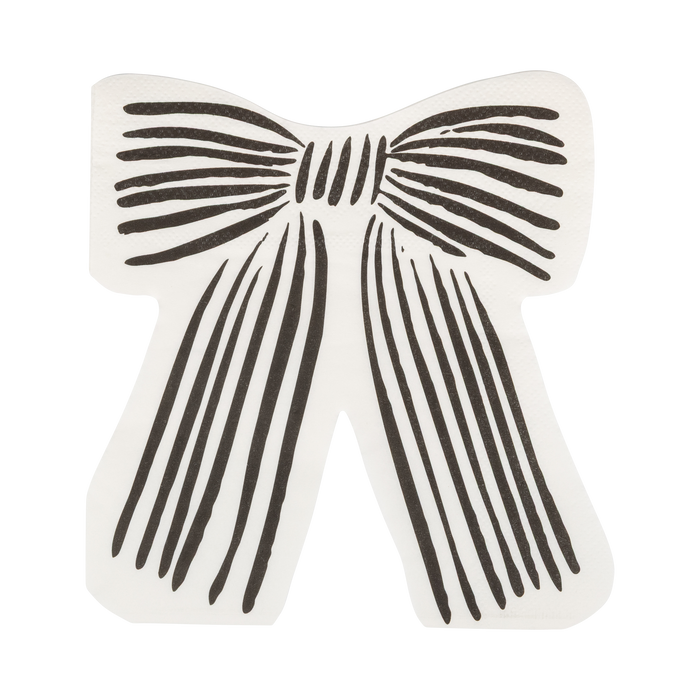 Black/Cream Bow Shaped Napkin