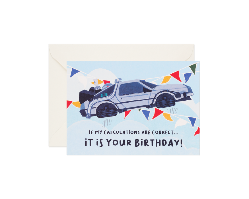 Back From The Future Birthday Card
