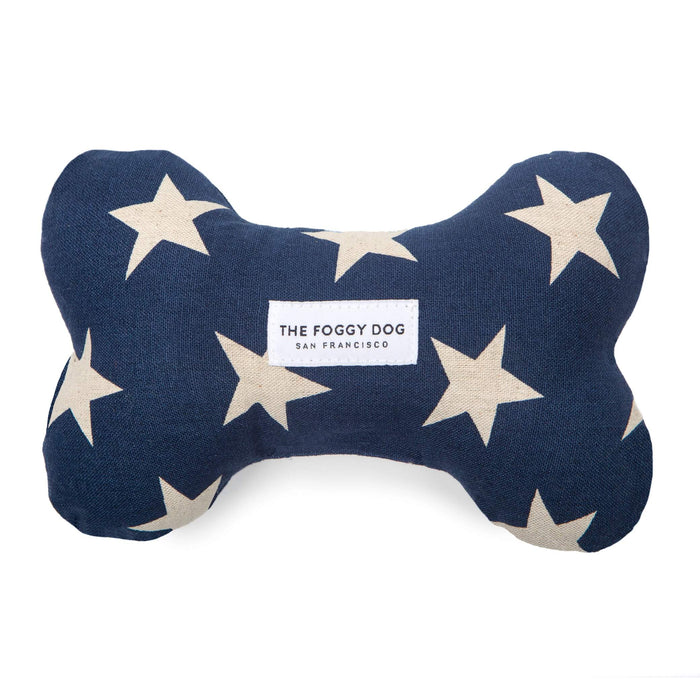 Navy Stars Dog Bone Toy