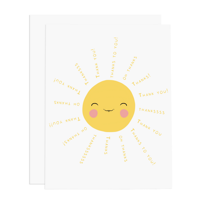 Sunshine Thanks Card