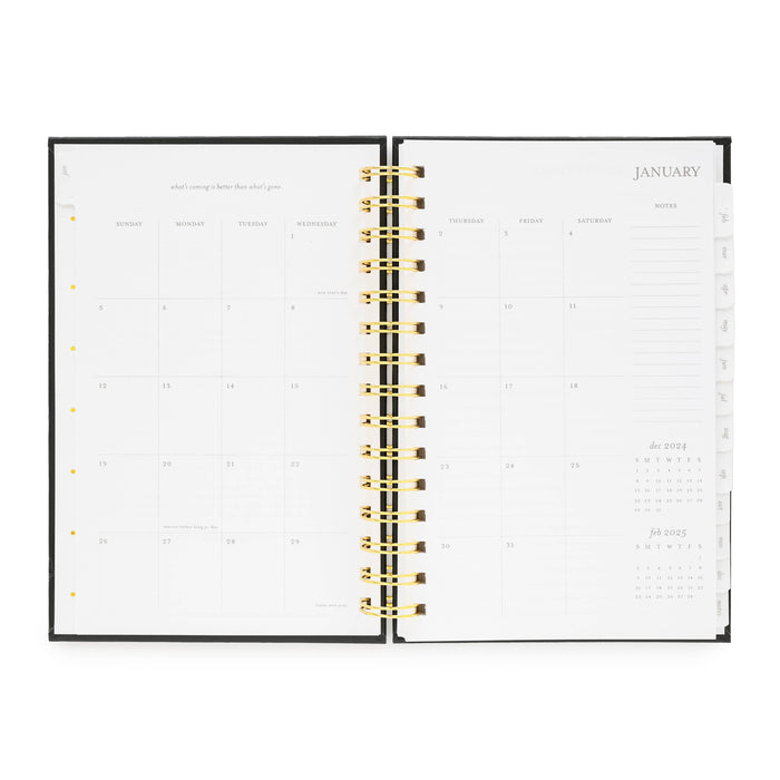 2025 Black Sm Spiral Planner