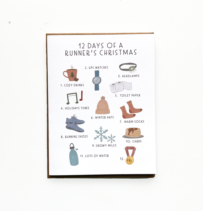 12 Days of a Runner's Christmas Card