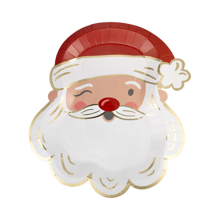 Santa Face Paper Plate