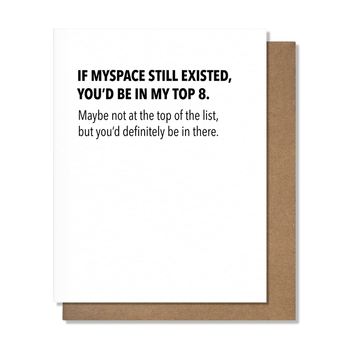 Top Eight Friendship Card