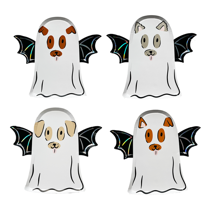 Trick or Treat Street Dog Ghost Plates